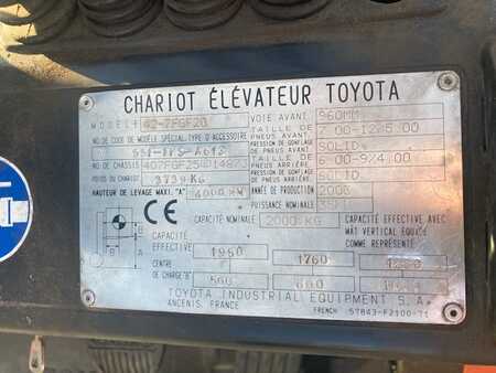 Chariot élévateur gaz 2003  Toyota 42-7FGF20 (10)