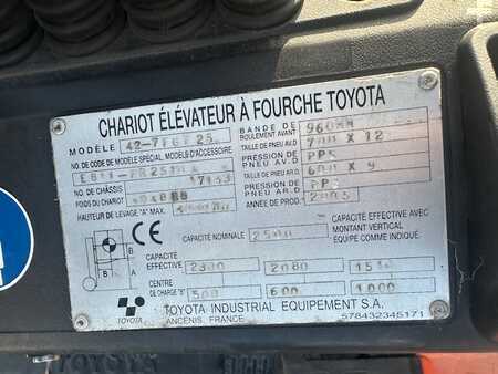 LPG Forklifts 2005  Toyota 42-7FGF25 TDL/positionneur (7)