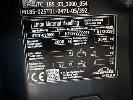 Carretilla elevadora GLP 2019  Linde H20T-02/600 4 lignes (8)