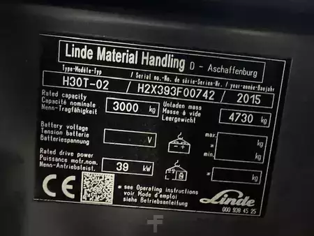 Wózki gazowe 2015  Linde H30T-02 triplex 4650mm (9)