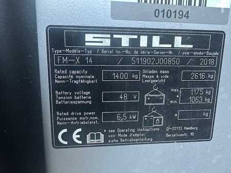 Chariots à mât rétractable 2018  Still FM-X14 1076 heures (7)