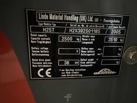 LPG heftrucks 2005  Linde H25T 3500 heures (8)