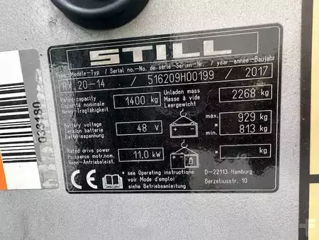 Eléctrica de 3 ruedas 2017  Still RX20-14 triplex 5250mm 1770 heures (7)