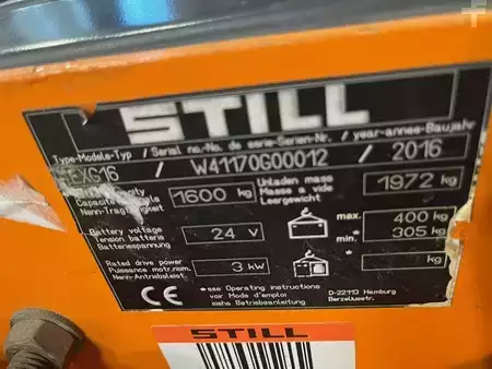 Magasemelésű béka 2016  Still EXG16  883 heures batterie 2024 (8)