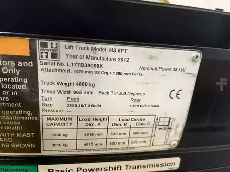 Chariots élévateurs GPL 2012  Hyster H3.5FT (7)