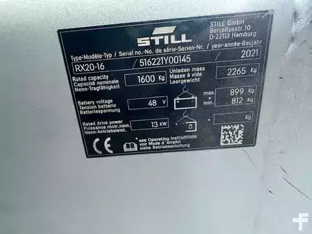Elektro tříkolové VZV 2021  Still RX20-16 2021 1116 heures (7)