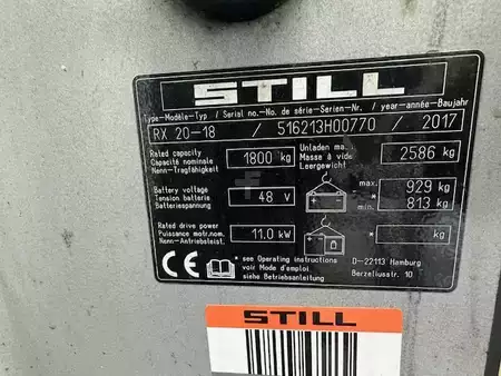 Sähkö - 3 pyör 2017  Still RX20-18  triplex 2420 heures (8)