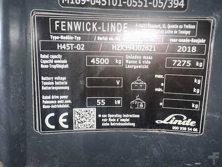 Gas gaffeltruck 2018  Linde H45T-02 triplex 5510mm 4754 heures (8)