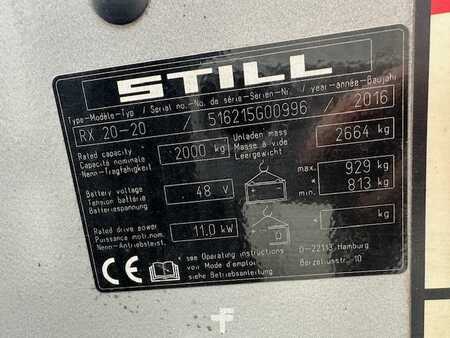 Sähkö - 3 pyör 2016  Still RX20-20 TDL/positionneur 3886 heures (6)