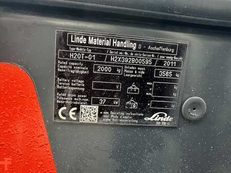 Empilhador a gás 2011  Linde H20T-01 triplex 3458 heures (7)