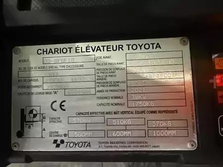 Gas gaffeltruck 2021  Toyota 02-8FGF18 démo 218 heures triplex 6500mm (8)