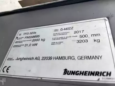 Carretilla elevadora GLP 2017  Jungheinrich TGF20S 4 lignes hydrauliques (20)