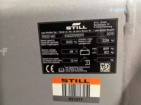 Elektryczne 3-kołowe 2019  Still RX20-16C (5)