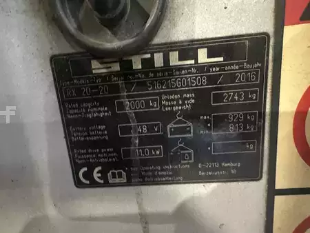Elektryczne 3-kołowe 2016  Still RX20-20 batt.2024 TDL/positionneur (15)