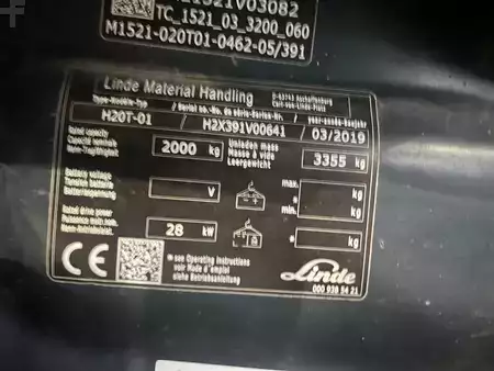 Gas truck 2019  Linde H20T-01 2467 heures 4 lignes (7)