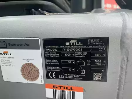 Eléctrico - 4 rodas 2019  Still RX60-30L triplex 1122 heures (9)