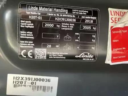 LPG heftrucks 2018  Linde H20T-01 triplex 3693 heures (7)