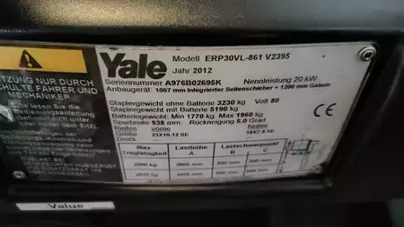 Elektromos 4 kerekű 2012  Yale ERP30VL (6)