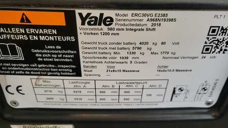 4-wiel elektrische heftrucks 2018  Yale electro 2018 ERC30VG (3)