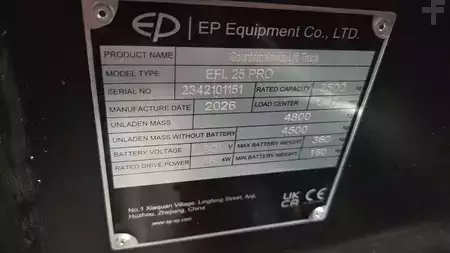 Electric - 4 wheels 2026  EP Equipment EFL25 PRO-FT 2026 (7)