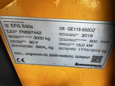 El truck - 4 hjulet 2019  Jungheinrich EFG S30s (7)
