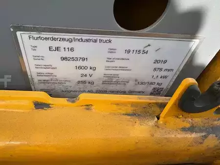 Elektrische palletwagens 2019  Jungheinrich EJE 116 (7)