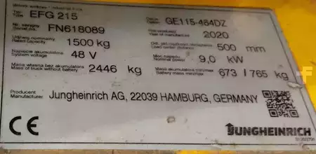El truck - 3 hjulet 2020  Jungheinrich EFG 215 (4)