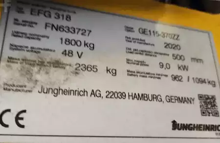 Elektro 4 Rad 2020  Jungheinrich EFG 318k (4)