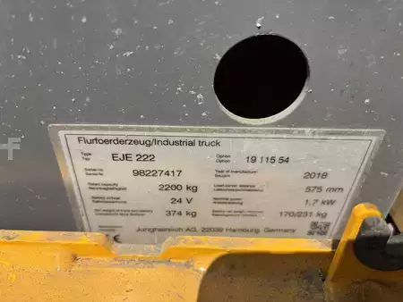 Niederhubwagen 2018  Jungheinrich EJE 222 (11)