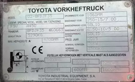 Dieseltrukki 2015  Toyota 02-8FDJF35 Dieselstapler (19)