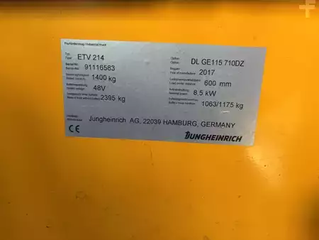 Reach Trucks 2017  Jungheinrich ETV 214 (19)