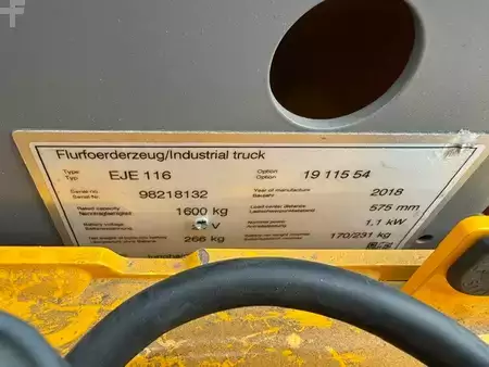 Porta-paletes elétrico 2018  Jungheinrich EJE 116 mit Waage (13)