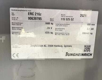 Gerbeurs à conducteur porté debout 2021  Jungheinrich ERC 216z - 525DZ Triplex Initalhub (2)