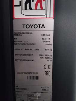Keskenyfolyosós targonca 2020  Toyota VCE150A (4)