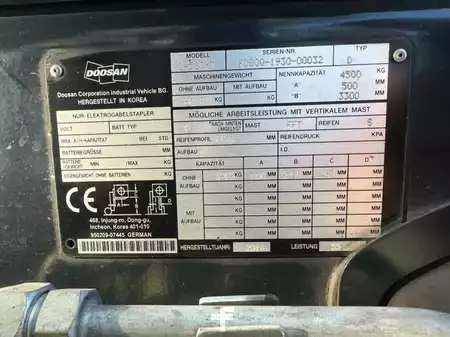 Carretilla elevadora diésel 2016  Doosan D-45SC-7 (7)