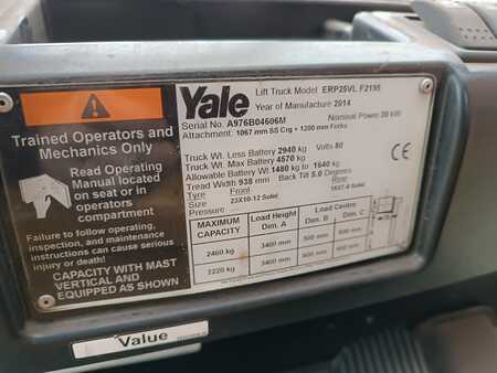 Elektromos 4 kerekű 2014  Yale ERP25VL (2)