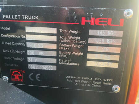 Wózek paletowy ręczny 2022 Heli CBD15J (3)