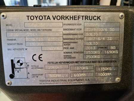 4-wiel elektrische heftrucks 2013  Toyota 7FBMF25 (10)