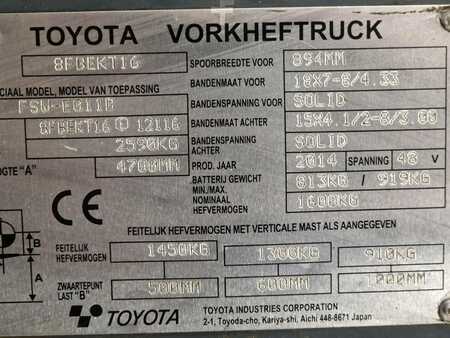 3-wiel elektrische heftrucks 2014  Toyota 8FBEKT16 (11)