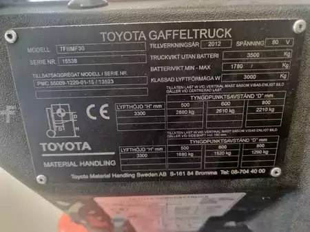 Elektro čtyřkolový VZV 2012  Toyota 7FBMF30 (3)