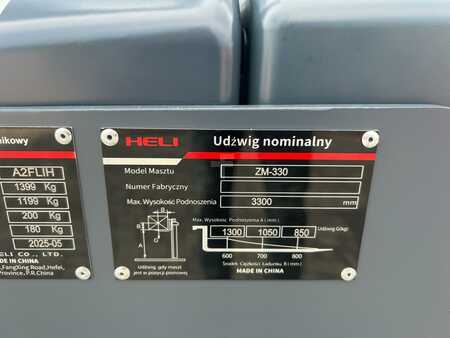 Ruční vysokozdvižný vozík 2025  Heli CDD16-A2FLIH (6)