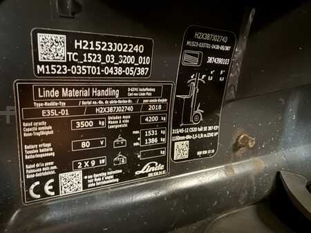 4-wiel elektrische heftrucks 2018  Linde E35L-01 (17)