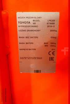 Electric Pallet Jacks 2019  Toyota LPE200 (4)