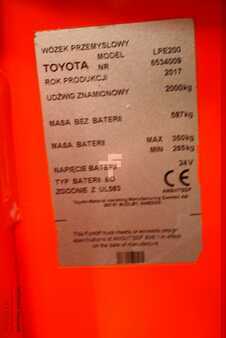 Transpalette électrique 2017  Toyota LPE200 (4) 
