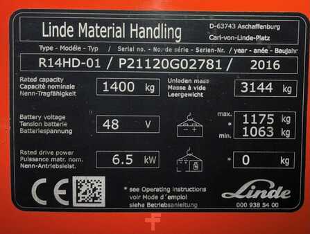 Schubmaststapler 2016  Linde R14HD/1120 (3)