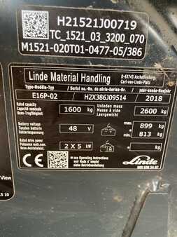 4-wiel elektrische heftrucks 2018  Linde E16P/386 (7) 