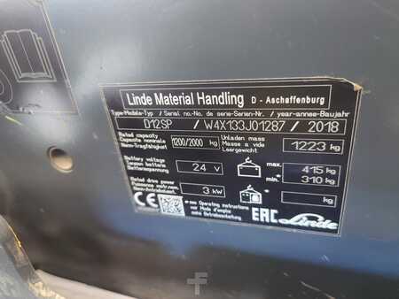 Wózek wysokiego podnoszenia 2018  Linde D12 SP Li-ION (8)