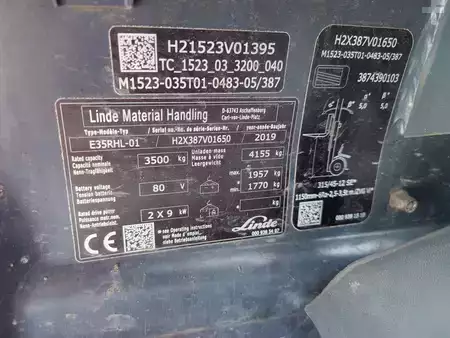 Carrelli elettrici 4 ruote 2019  Linde E35RHL/387 New Battery (13)