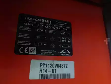Carrelli retrattili 2019  Linde R14/1120 (18)