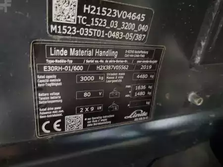 Carrelli elettrici 4 ruote 2019  Linde E30/600RH/387 Li-ION (13)